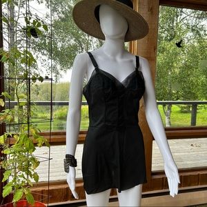 Vintage Black Lace Slip Nightie